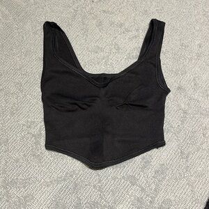 Black Bustier Crop Top